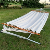 Kit de Hamac avec support - Hamac blanc naturel avec support 